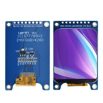1,69-дюймовый 1,69-дюймовый цветной TFT-дисплей, модуль HD IPS LCD, светодиодный экран 240X280, Интерфейс SPI, контроллер ST7789 для Arduino