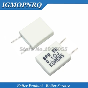 10 шт./ЛОТ BPR56 5 Вт 0,1 R 0,1 Ом 5 Вт Неиндуктивный керамический цементный резистор с сопротивлением намотки проволоки