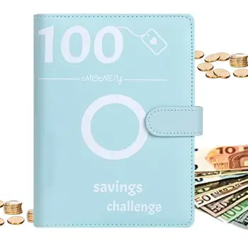 100 Конвертов Challenge Binder Бюджетный конверт формата А5, кошелек, Конверт для сбережений, набор для экономии денег, Бюджетный блокнот на 100 дней, Органайзер для денег