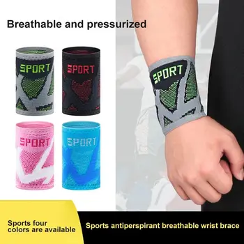 1ШТ Бандаж для запястья, поддерживающий Дышащий Охлаждающий теннисный браслет со льдом, спортивный спортивный браслет для тренажерного зала, йоги, волейбола, повязка для пота на руку