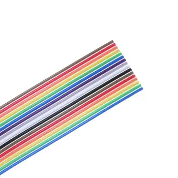 2 м 16-контактный плоский ленточный удлинитель IDC Rainbow для провода DuPont длиной 1,27 мм