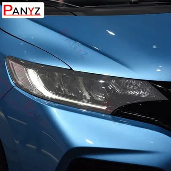 2 Предмета для Honda Fit GK5 Jazz 2014 2015 2016 2017 2019 Защитная пленка для автомобильных фар Прозрачный Черный Защитный ТПУ