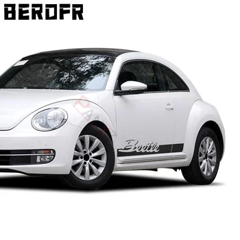 2 шт. Виниловые наклейки для стайлинга автомобилей, боковые полосы на двери, виниловые наклейки на кузов для Volkswagen Beetle 2011-настоящее время, Аксессуары для графических наклеек