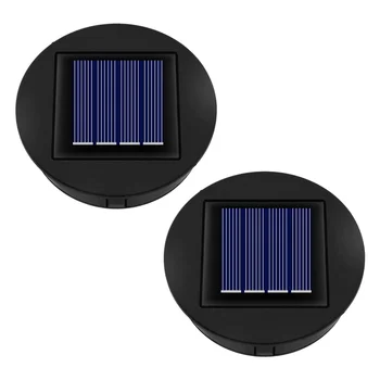 2 шт. Сменный верхний блок на солнечной батарее 8 см, сменные панели солнечных батарей, для наружного садового фонаря Солнечная лампа