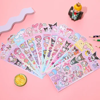 20/50/100шт Sanrio StickerAnime Мультфильм Hello Kitty Cinnamoroll Kuromi My Melody Стикеры Наклейки Канцелярские Товары Оптом Детские Игрушки