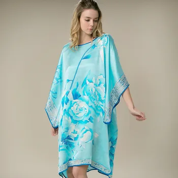 202219 Новая шелковая ночная рубашка, шелковая пижама, женская летняя домашняя одежда, производимая производителями