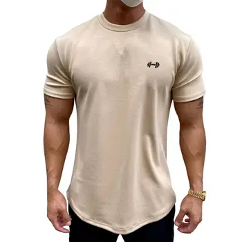 2023 Мужская футболка, Мужская спортивная футболка для занятий в тренажерном зале, блузки, свободные Летние футболки для бодибилдинга с коротким рукавом, топы, мужская одежда