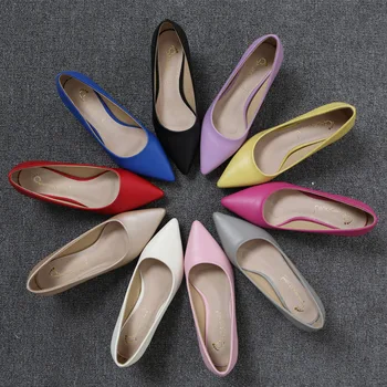 2023 Новое поступление, женские брендовые туфли на среднем высоком каблуке с острым носком, женские модные туфли-лодочки из натуральной кожи, офисная обувь