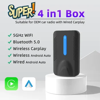2023 Новый Беспроводной Адаптер Carplay Ai Box для OEM Автомобильной Стереосистемы USB Dongle Plug and Play Smart Link 5G WIFI Wireless Android Auto