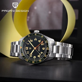 2024 НОВЫЙ Дизайн PAGANI GMT Watch Мужские Автоматические Механические Наручные Часы Класса Люкс TMI NH34A Sapphire 200M Водонепроницаемые Часы для мужчин
