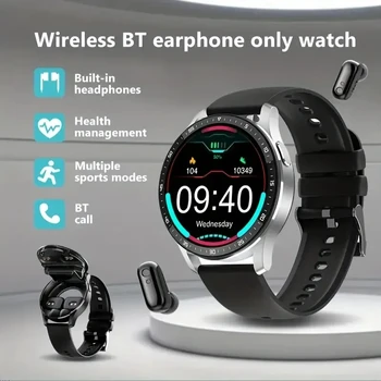 2024 Смарт-часы 2-в-1 TWS Беспроводные Наушники для вызова Bluetooth С Полным Сенсорным экраном, Пульсометр, Спортивные Музыкальные Смарт-часы X7