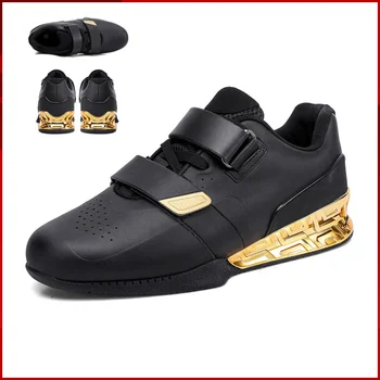 2024 Черные Кроссовки для приседания в спортзале Gloden Color, Профессиональная Мужская Высококачественная Обувь Для тяжелой Атлетики, Женская Сбалансированная Тяжелая обувь
