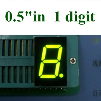 20ШТ 0,5-дюймовый 7-Сегментный зеленый светодиодный Дисплей, 1-Битная Цифровая Трубка, Пластик, Металл С Общим Катодом (трубка Nixie), 0,5 