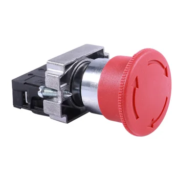 22 мм NC красный грибовидный кнопочный выключатель аварийной остановки 600 В 10A ZB2-BE102C