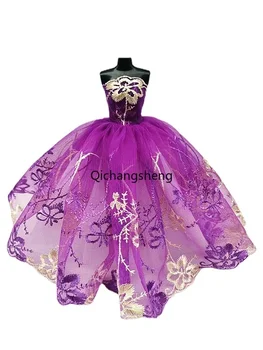 30 см Фиолетовое цветочное кружево 1/6 Кукольная одежда для Барби Платье для Барби Наряды принцессы Свадебное платье 11,5 