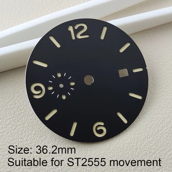 44-мм мужские часы Модная Модификация циферблата 36,2 мм Зеленый Светящийся циферблат с логотипом на заказ Подходит для механизма ST2555