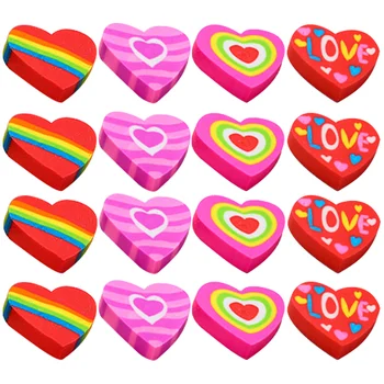 48 Шт Ластик в форме Сердца Канцелярские принадлежности В форме сердца Детские Подарки Tpr Ластики для детей