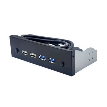 5,25-дюймовая передняя плата USB-драйвера, портативная 19-контактный / 9-контактный разъем для подключения к USB USB 2.0