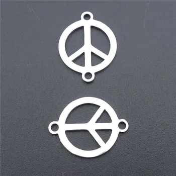 5 Штук разъемов для знаков мира Компонент из нержавеющей стали для браслета Ювелирных изделий