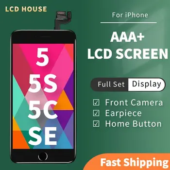 AAA Для iPhone 5 5S SE 2016 Замена ЖК-экрана Сенсорный Дигитайзер В Комплекте Полный Комплект Дисплея В Сборе Черный Белый Pantalla + Инструменты