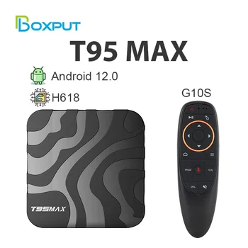 BOXPUT T95 Max Voice Smart TV Box Android 12 AllWinner H618 Двойной Wifi 2,4 G/5G 4K HD Беспроводной Мультимедийный Плеер Для Умного Дома
