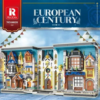 Creative Expert Street View MOC 66026 Модель European Century Book of Market 2922ШТ Строительные блоки Кирпичные игрушки для детского подарка