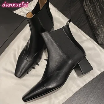 danxuefei/ женские лоскутные осенние ботинки 