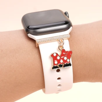 Etal Charms Бант M Декоративное кольцо с орнаментом Смарт-часы Силиконовый ремешок Аксессуары для Iwatch Браслет для Apple Watch Band