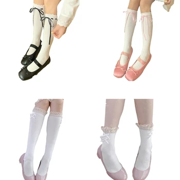 L93F 1 пара хлопчатобумажных носков с кружевными оборками, носки-лодочки, дышащие носки в стиле лолиты