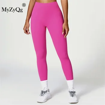 MyZyQg Женская подтяжка живота, Шлифовка бедер, Леггинсы для йоги с высокой талией, Быстросохнущая одежда для фитнеса, бега, спортзала, обтягивающие спортивные брюки