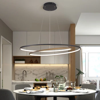 NEO Gleam Новое поступление, Современные светодиодные подвесные светильники для гостиной, столовой, Матовый Черный/белый 90-260 В, подвесной светильник