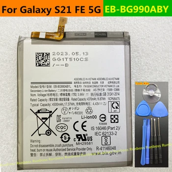 Runboss Высококачественный 4500 мАч EB-BG990ABY Аккумулятор Для Samsung Galaxy S21 FE 5G SM-G990 SM-G990B Сменные Аккумуляторы для телефонов