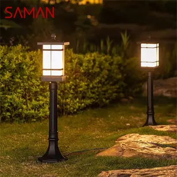 SAMAN Классическая Уличная Газонная лампа LED Водонепроницаемый Электрический дом для сада на дорожке виллы