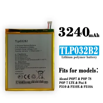 TLP032B2 Высококачественная Сменная Батарея Для Alcatel One Touch POP 7 7S LTE Pixi 8 P310A P310 P310X Встроенные Батареи