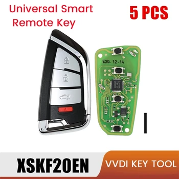 XSKF20EN Универсальный Умный бесконтактный дистанционный ключ с 4 кнопками в стиле ножа Брелок для -Xhorse VVDI Key Tool 5 шт./лот