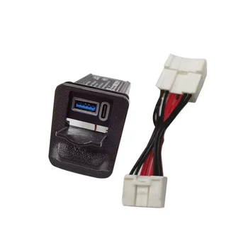 Автомобильные Задние Сиденья USB-Адаптер Зарядное Устройство QC 3.0 D Type C Разъем для Быстрой Зарядки Toyota Alphard Vellfire 30 Серии 2015-2023