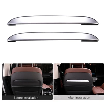 Автомобильные Хромированные Серебристые накладки на спинку сиденья для BMW X5 X6 X7 G05 G06 G07 6GT 2018-2022 Аксессуары для интерьера