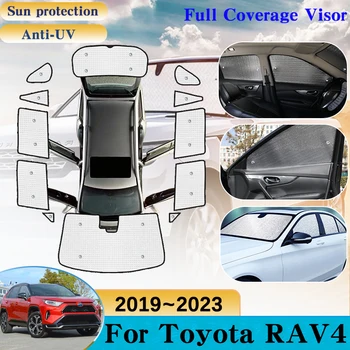 Автомобильный Козырек На Лобовое Стекло Toyota RAV4 2023 Аксессуары 2019 2020 2021 2022 XA50 Защита Бокового Стекла От Солнца Солнцезащитный Козырек