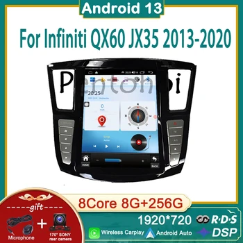 Автомобильный Радиоприемник Pentohoi Для Infiniti QX60 JX35 2013-2020 Android 13 DVD Мультимедийный Видеоплеер Стерео Carplay Auto GPS Tesla Экран