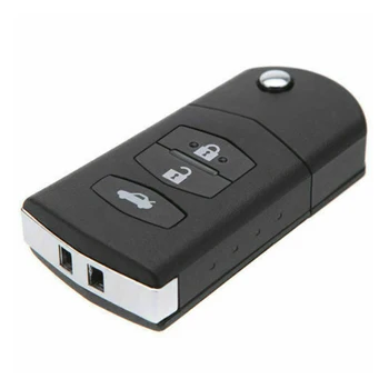 Аксессуары Корпус ключа 3 кнопки Чехол для лезвия Аккумулятор CR1620 Откидной брелок для Mazda Корпус ключа MX5 RX8 в сборе Прочный