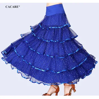 Бальная юбка Платья для вальса платья для танцевальных соревнований Бальное платье Стандартный Свободный размер 6 цветов D0966 CACARE Большой подол