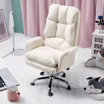 Белое Офисное кресло с откидной спинкой, Вращающееся Мобильное Дизайнерское кресло для отдыха в саду, Современная Офисная мебель для вечеринок Silla Giratoria CY50BGY