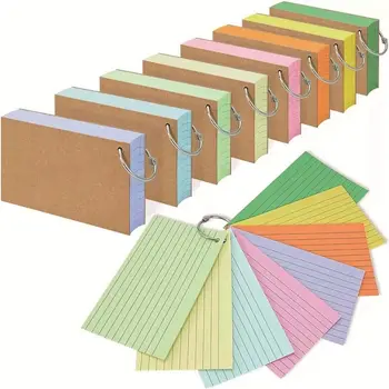 Блокнот с отрывными листами, Портативные горизонтальные двусторонние флэш-карты с обложкой, карточки с отрывными листами, Офисные карточки