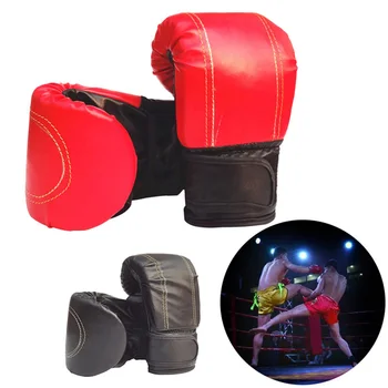 Боксерские перчатки для детей PU Karate Muay Thai Guantes De Boxeo Free Fight MMA Sanda Training для взрослых и детей