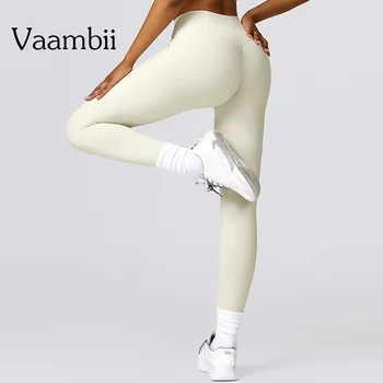 Быстросохнущие брюки для бега трусцой, эластичные однотонные леггинсы для йоги с высокой талией, Тренировочная одежда для женщин, спортивные бесшовные леггинсы для фитнеса