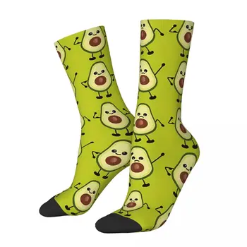 Винтажная копия мужских носков Avocados Fruits Food Унисекс в уличном стиле с принтом 