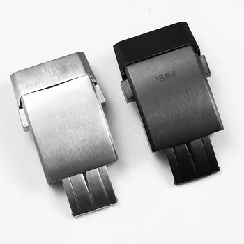 Высококачественная 20-миллиметровая серебристо-черная застежка из прочной нержавеющей стали для ремешка Breitling с матовой металлической пряжкой и логотипом на логотипе