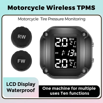 Датчики контроля давления в шинах мотоцикла TPMS Цифровой дисплей Беспроводной внешний датчик давления в шинах Moto Система мониторинга