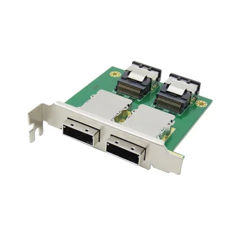 Двухпортовая карта адаптера Mini SAS от внутреннего SFF-8087 до внешнего HD SFF-8088 Sas26P PCI SAS
