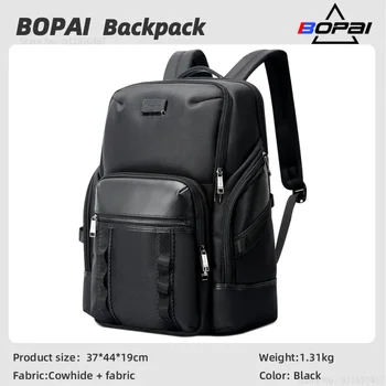 Деловая мужская сумка Bopai Через плечо, многофункциональный рюкзак для деловых поездок, сумка для компьютера большой емкости, нейлоновая школьная сумка